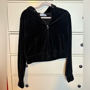Juicy Couture Black Velvet Hoodie